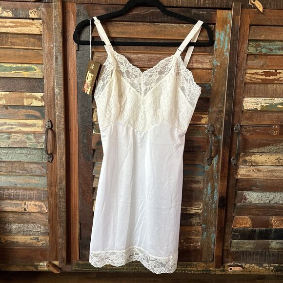 Vintage Burlington Knit Fabrics Burmilaire Anti Static Tricot Dainty Slip - Picture 4 of 15